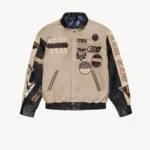 Leather Patch Jacket (Beig