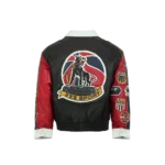 Leather Patch Jacket (Black) d